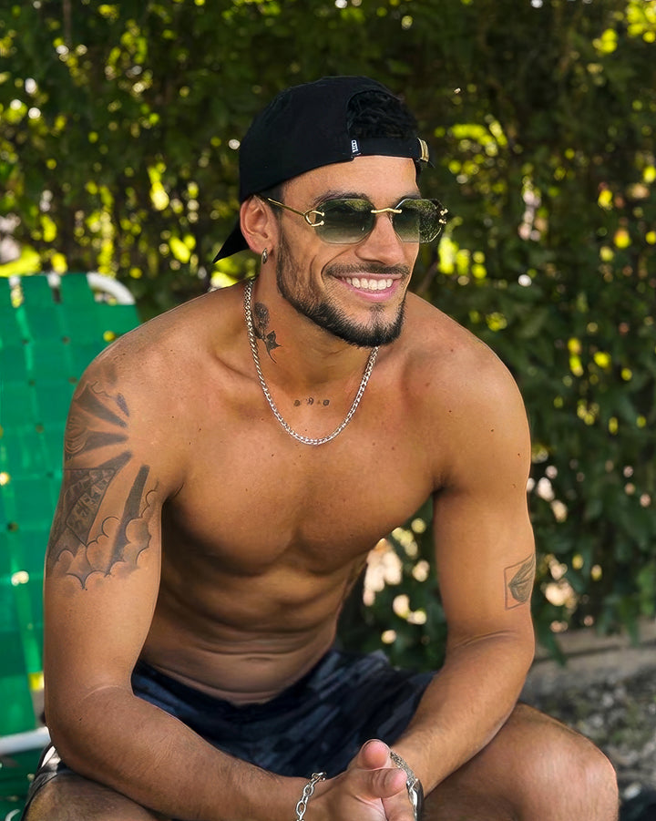 GENTE Gold Yeşil Çerçevesiz Güneş Gözlüğü