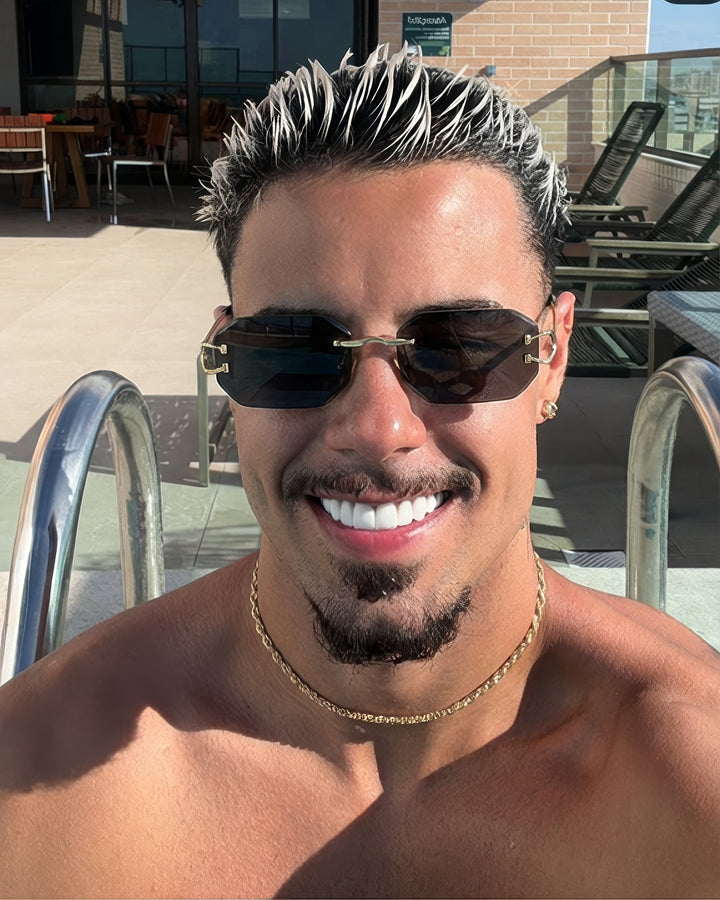 GENTE Gold Siyah Çerçevesiz Güneş Gözlüğü