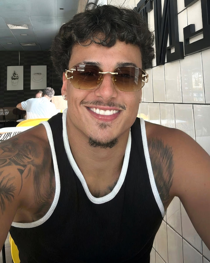 GENTE Gold Kahve Çerçevesiz Güneş Gözlüğü