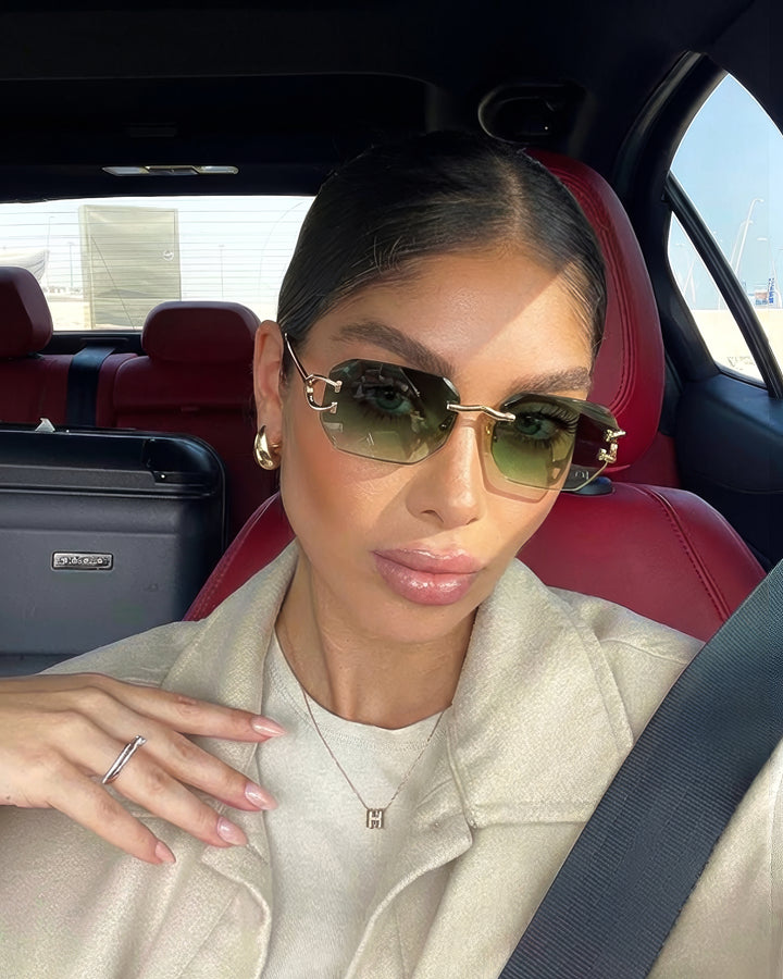 GENTE Gold Yeşil Çerçevesiz Güneş Gözlüğü