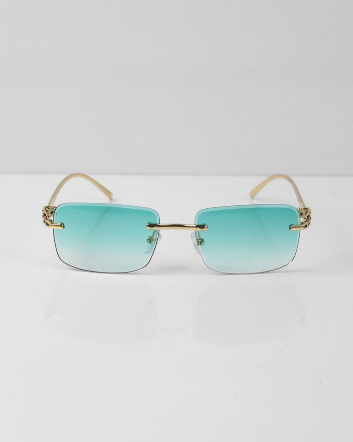 PHANTERE Gold Blue Çerçevesiz Güneş Gözlüğü