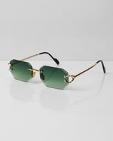 GENTE Gold Yeşil Çerçevesiz Güneş Gözlüğü