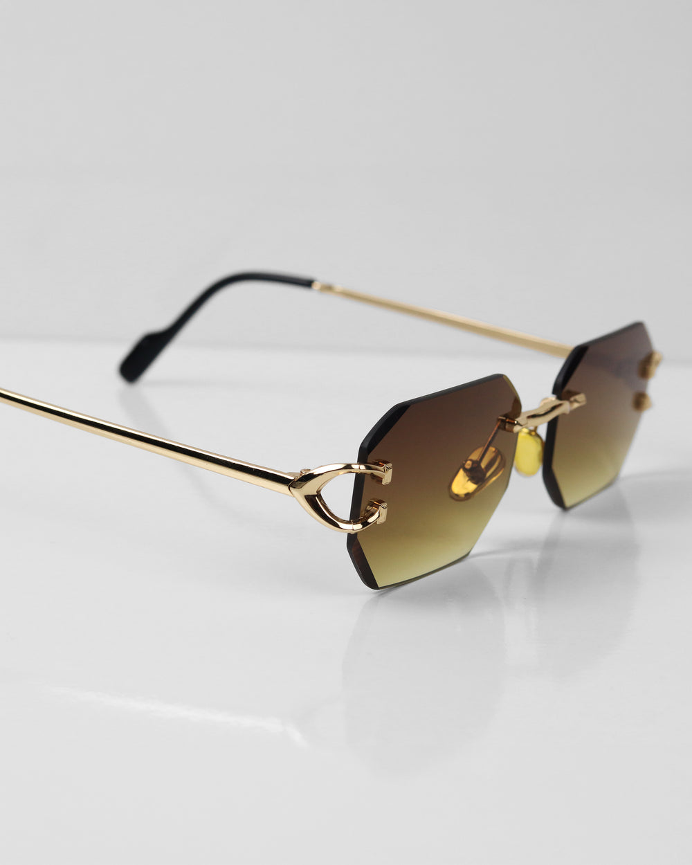 GENTE Gold Siyah Çerçevesiz Güneş Gözlüğü