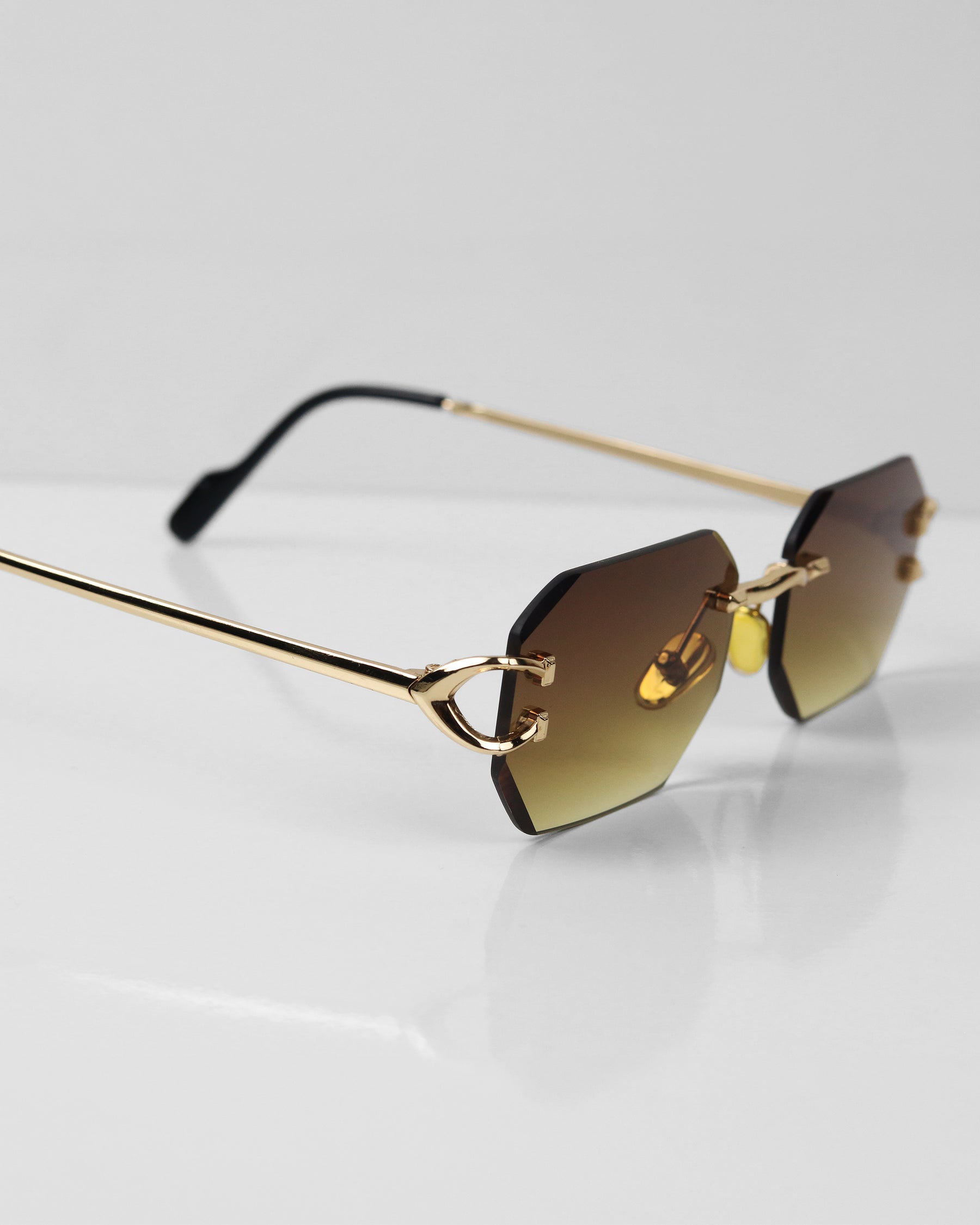 GENTE Gold Siyah Çerçevesiz Güneş Gözlüğü