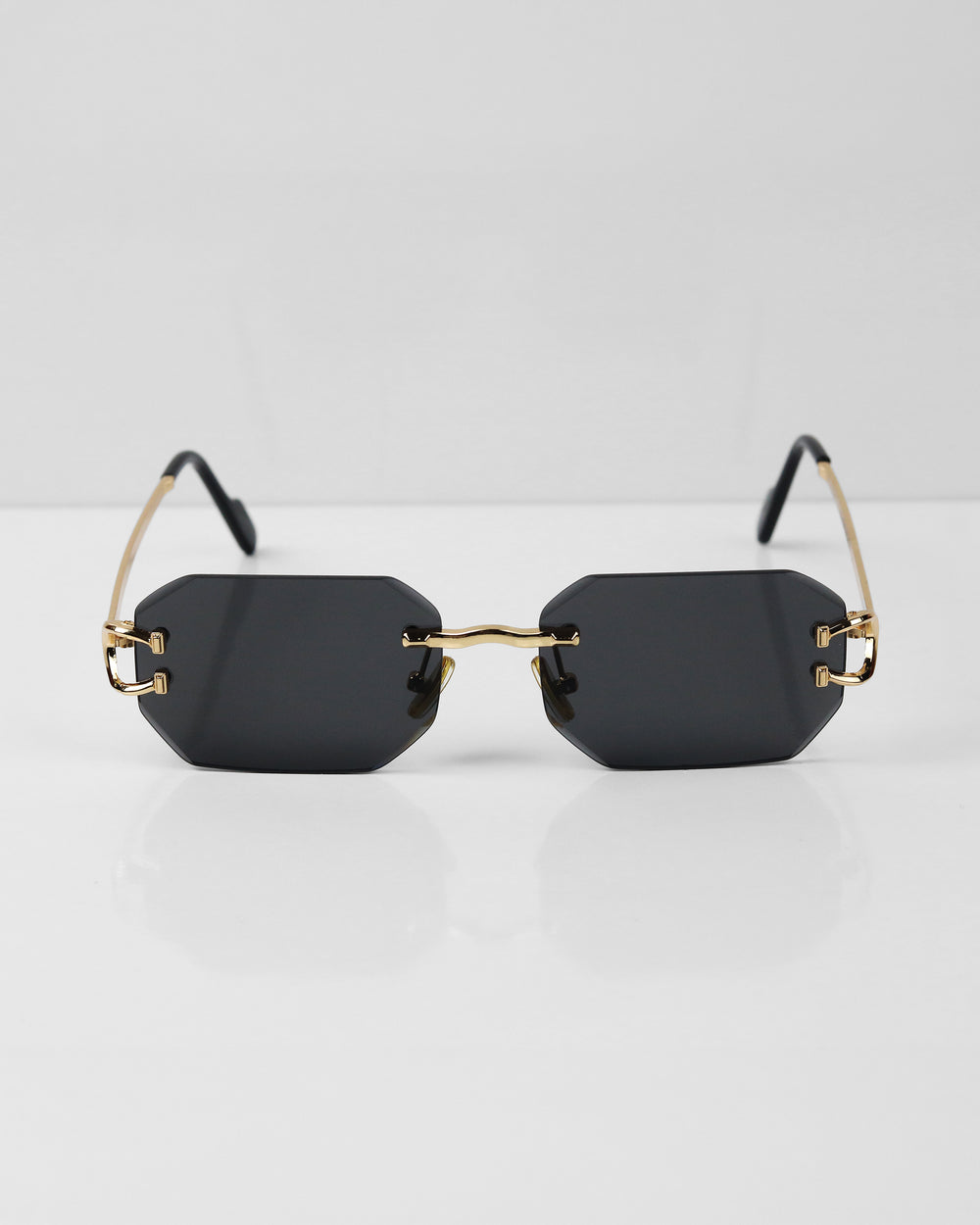 GENTE Gold Siyah Çerçevesiz Güneş Gözlüğü