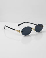 CHICS Gold Siyah Çerçevesiz Güneş Gözlüğü