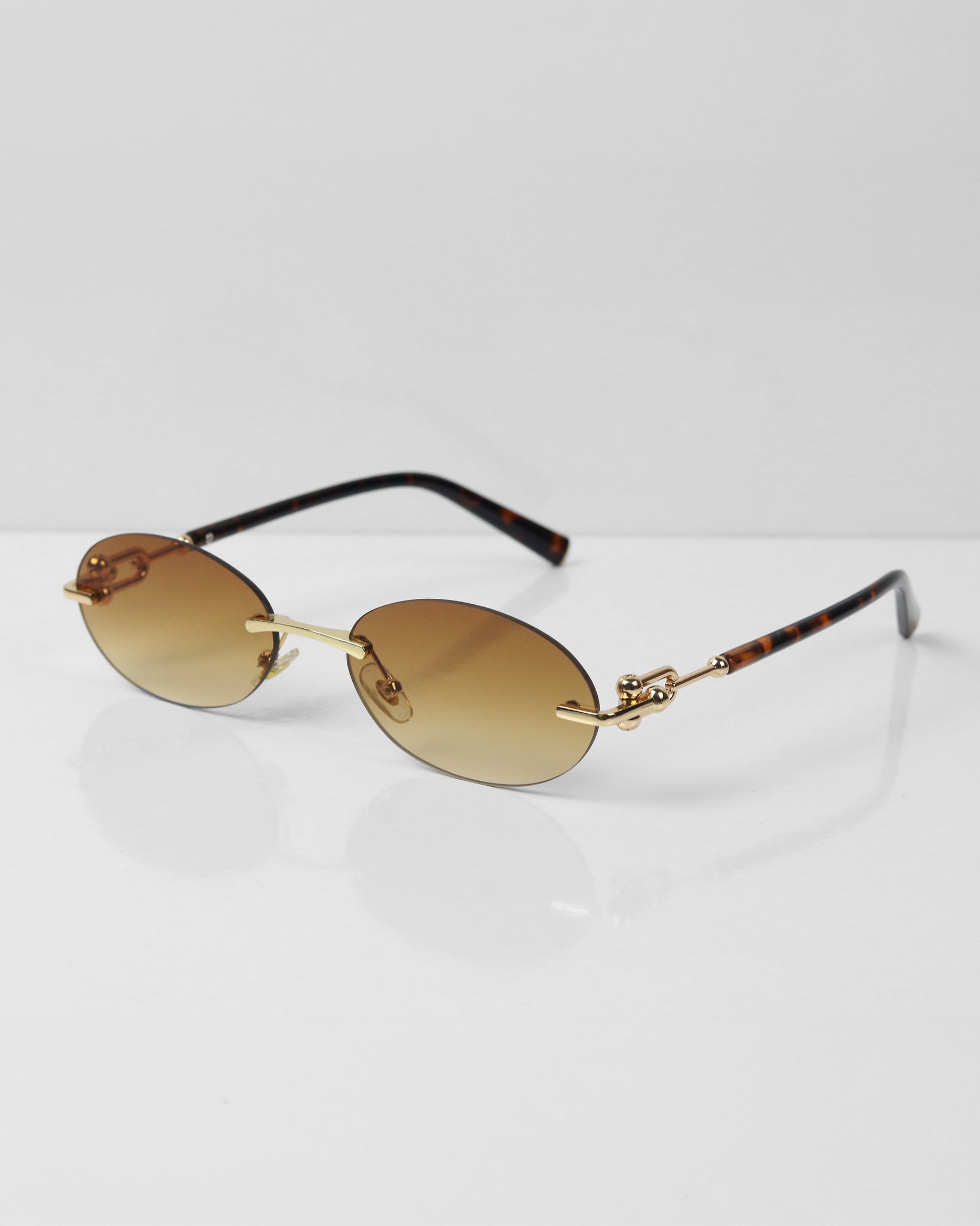 CHICS Gold Kahve Çerçevesiz Güneş Gözlüğü