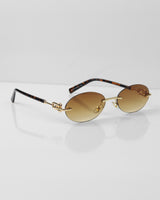 CHICS Gold Kahve Çerçevesiz Güneş Gözlüğü