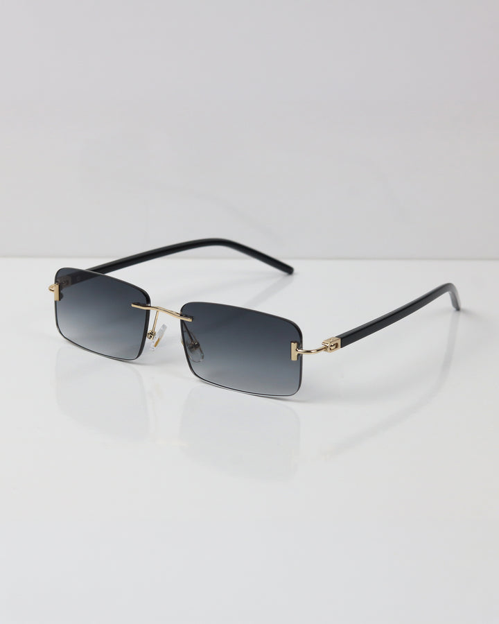 RAZE Gold Detaylı Siyah Çerçevesiz Güneş Gözlüğü
