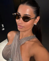 SELFIE Gold Kahve Çerçevesiz Güneş Gözlüğü